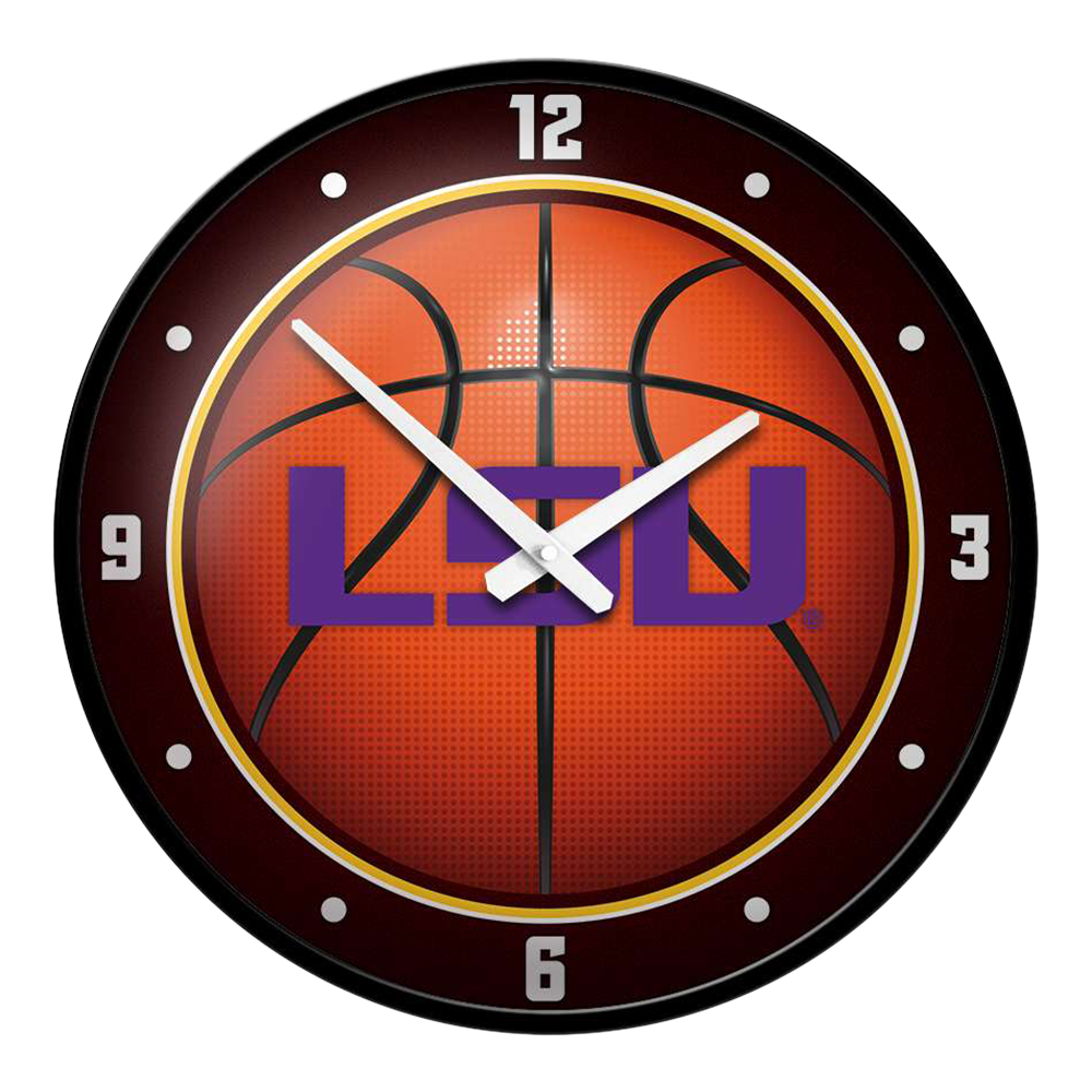 LSU Tigers: Basketball - Modern Disc Wall Clock