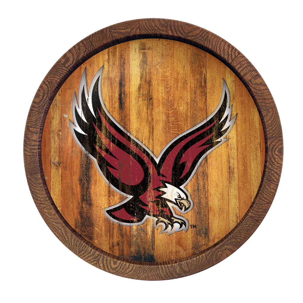 Boston College Eagles: Eagle - Weathered "Faux" Barrel Top Sign  