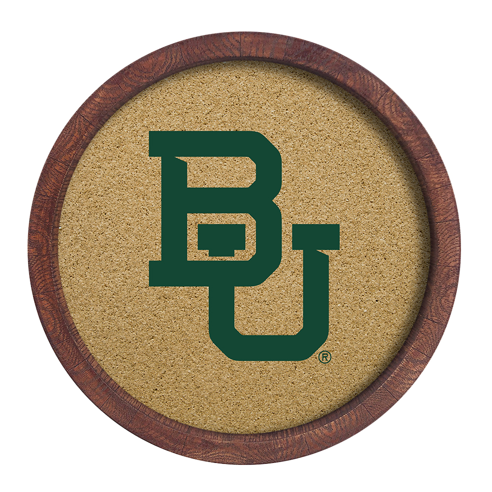 Baylor Bears "Faux" Barrel Framed Cork Board  