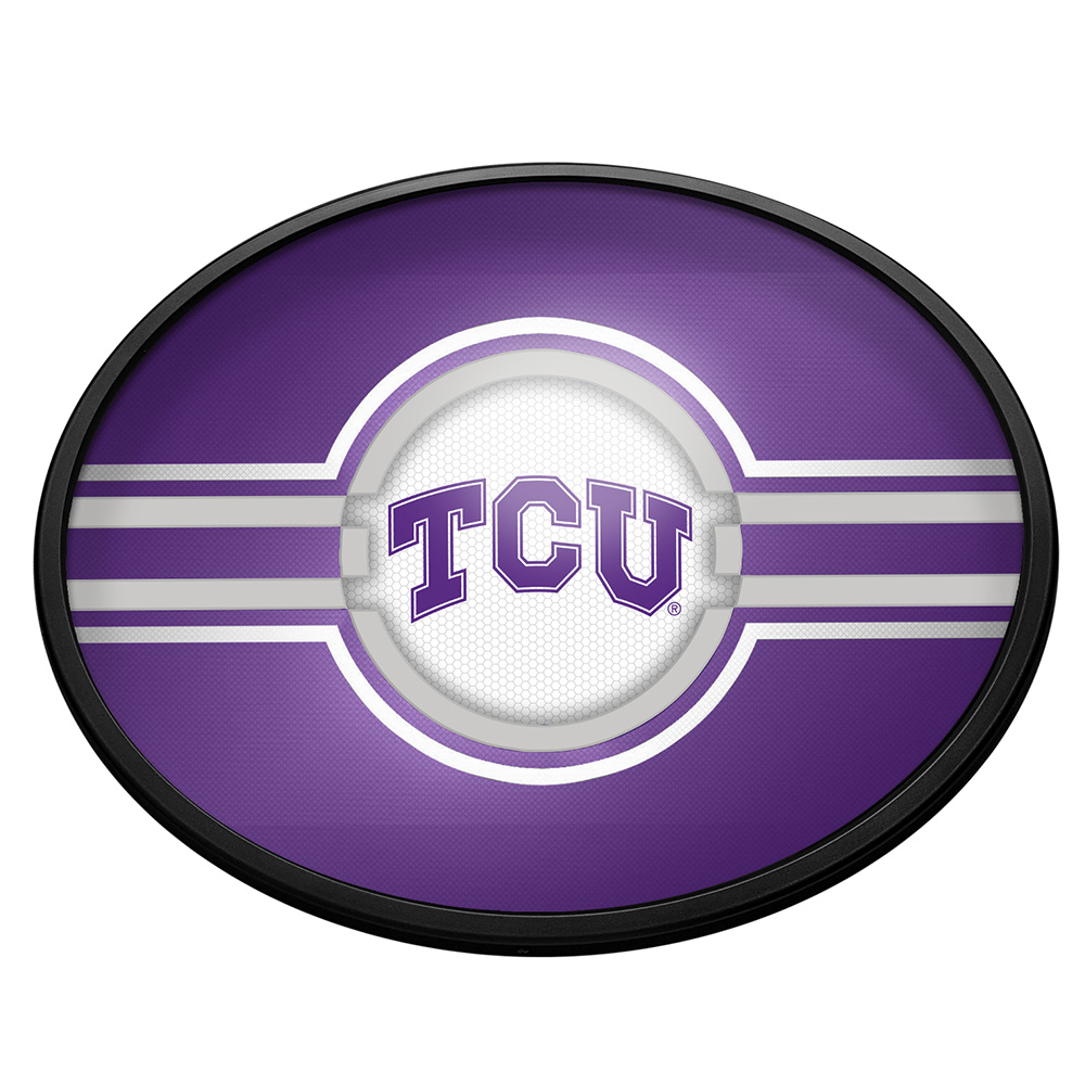 TCU Horned Frogs Oval Slimline Lighted Wall Sign