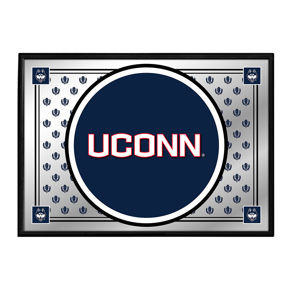 UConn Huskies Team Spirit - Framed Mirrored Wall Sign