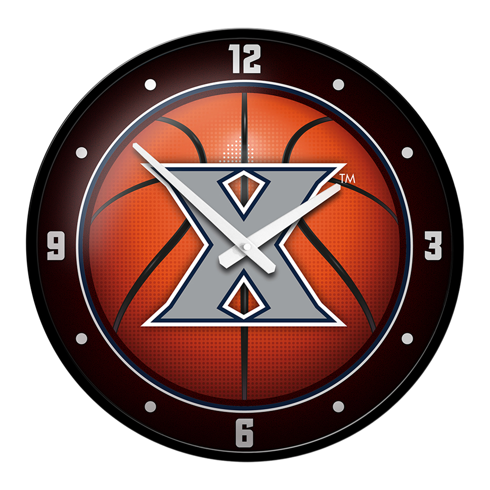 Xavier Musketeers: Basketball - Modern Disc Wall Clock  