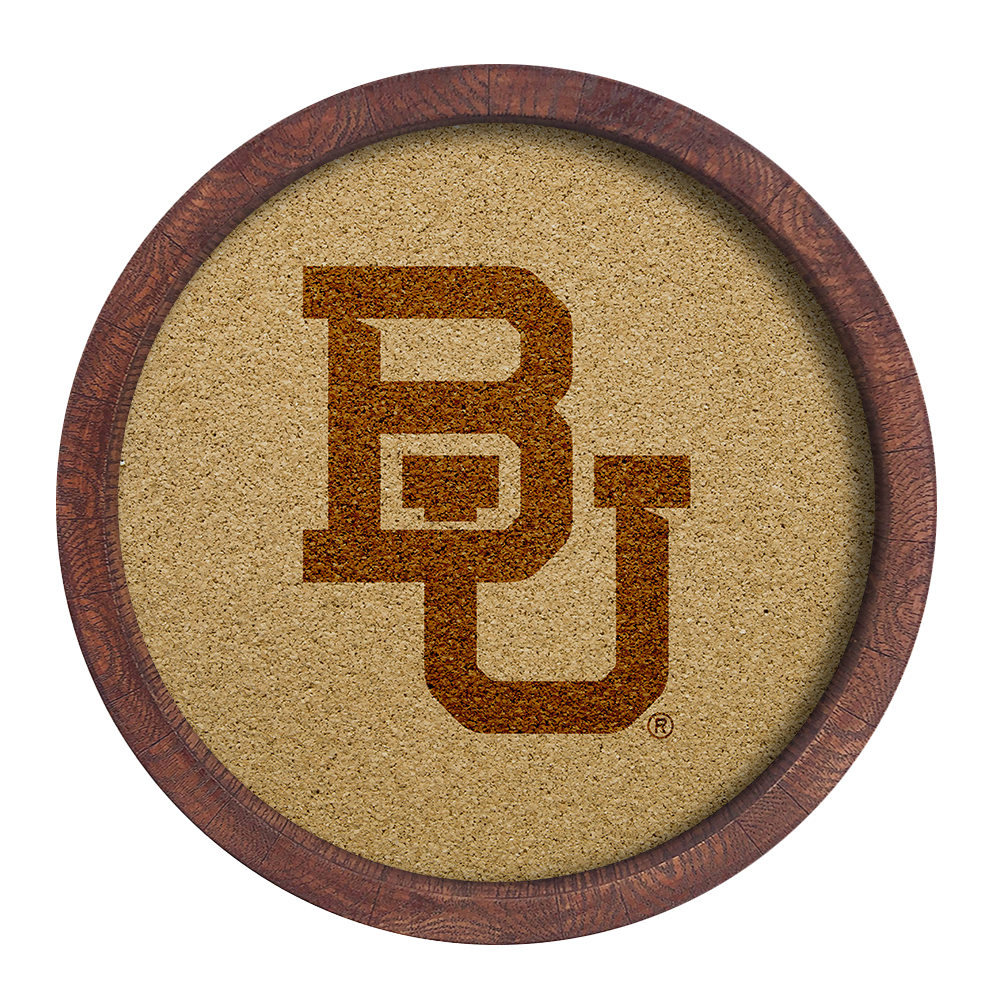 Baylor Bears: "Faux" Barrel Framed Cork Board  