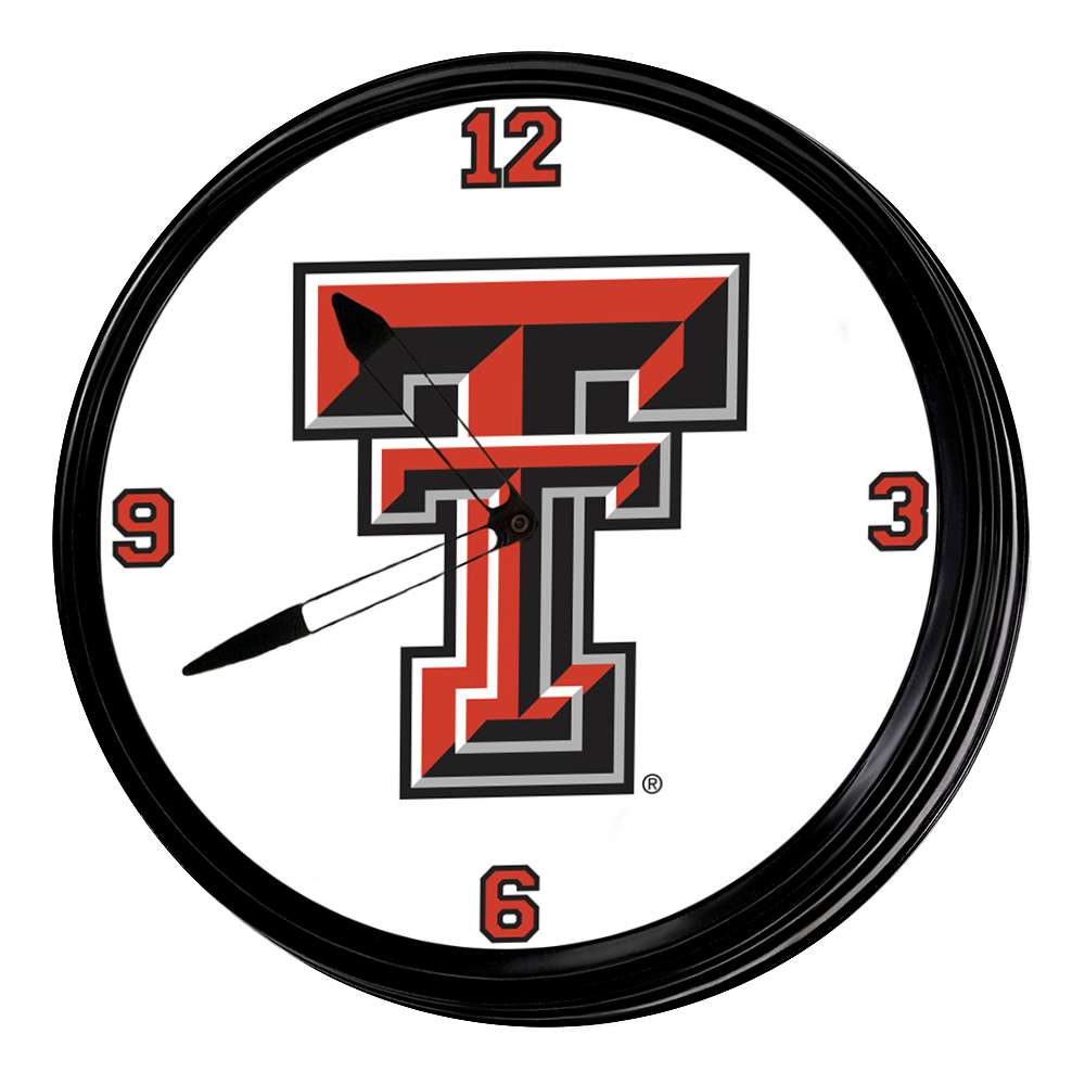 Texas Tech Red Raiders Retro Lighted Wall Clock