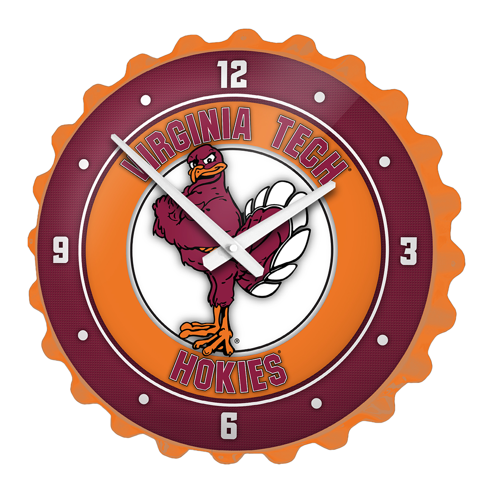 Virginia Tech Hokies: Mascot - Bottle Cap Wall Clock