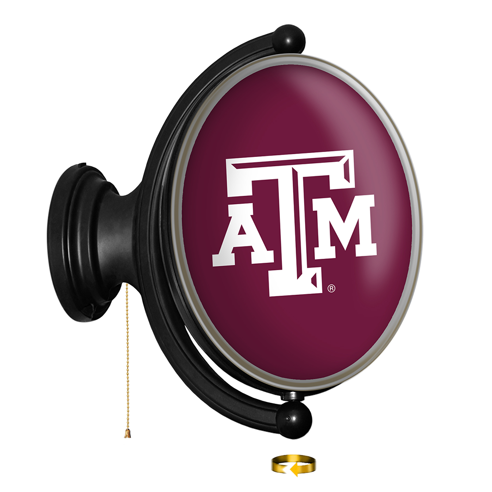 Texas A&M Aggies: Original Oval Rotating Lighted Wall Sign