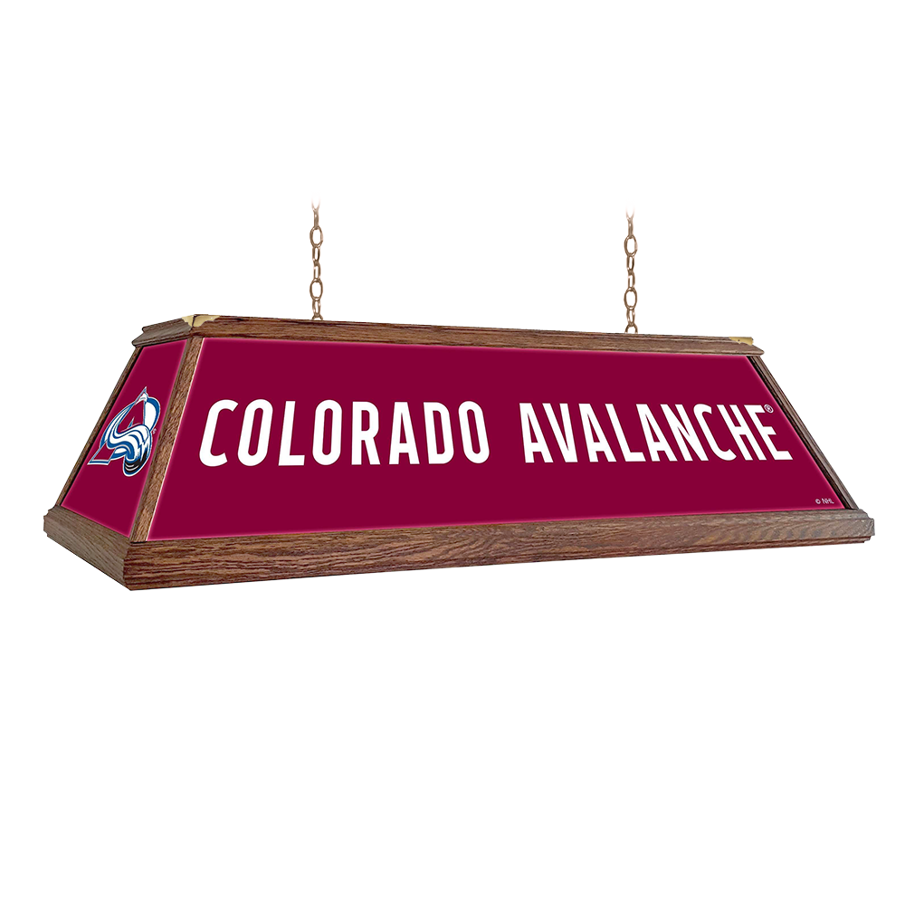 Colorado Avalanche Premium Wood Pool Table Light