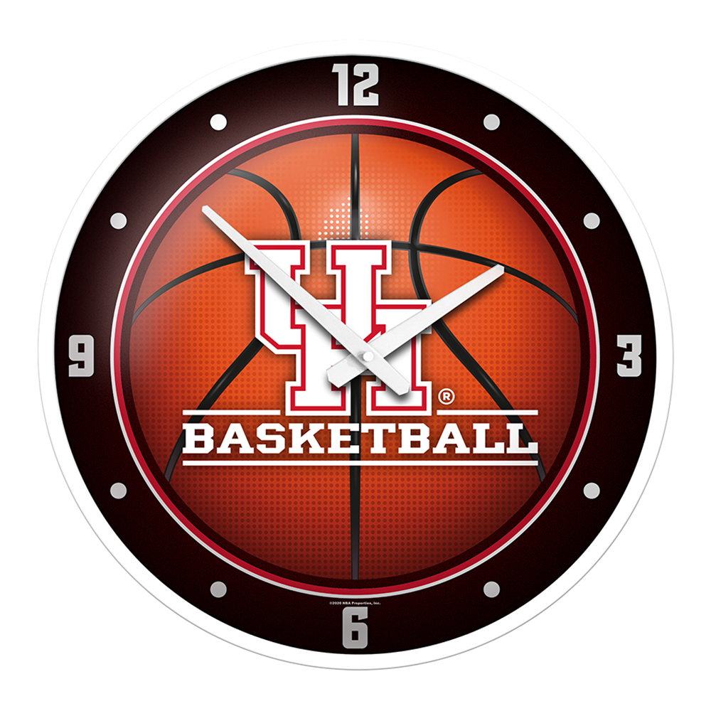 Houston Cougars: Basketball - Modern Disc Wall Clock