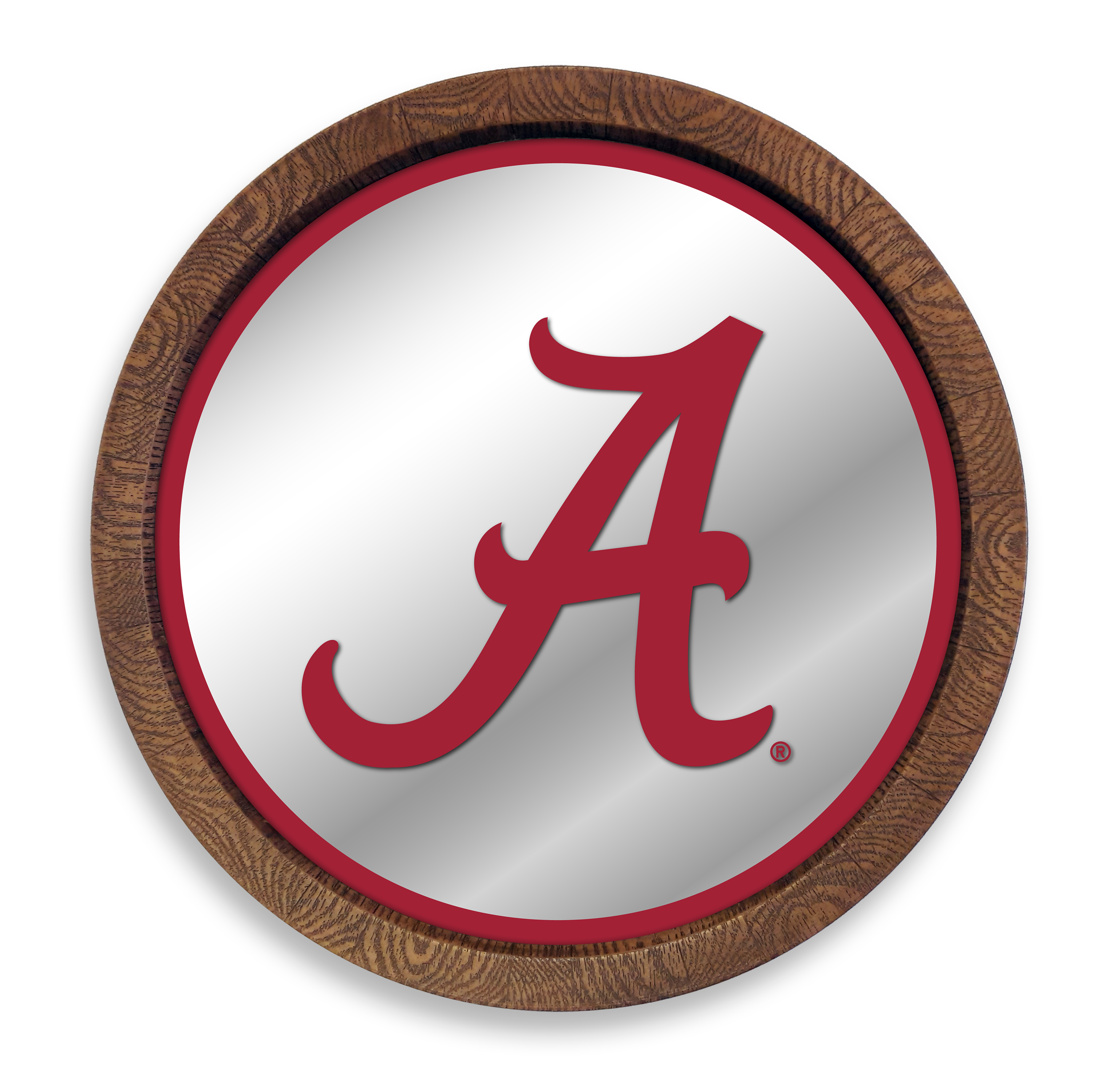 Alabama Crimson Tide: "Faux" Barrel Top Mirrored Wall Sign  