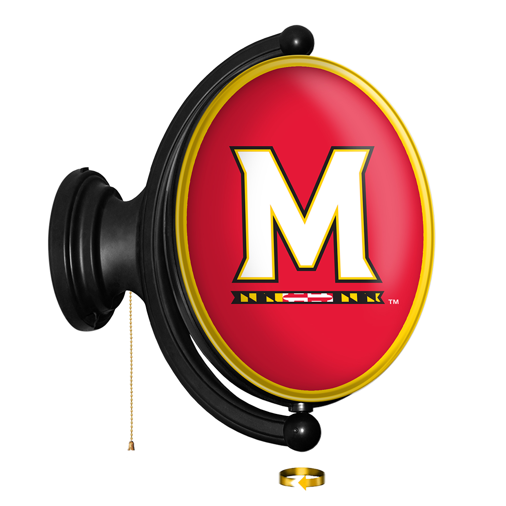 Maryland Terrapins Original Oval Rotating Lighted Wall Sign