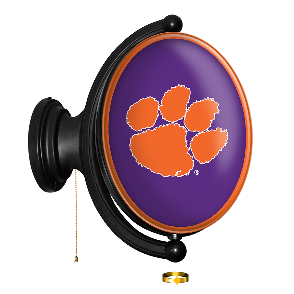 Clemson Tigers Original Oval Rotating Lighted Wall Sign