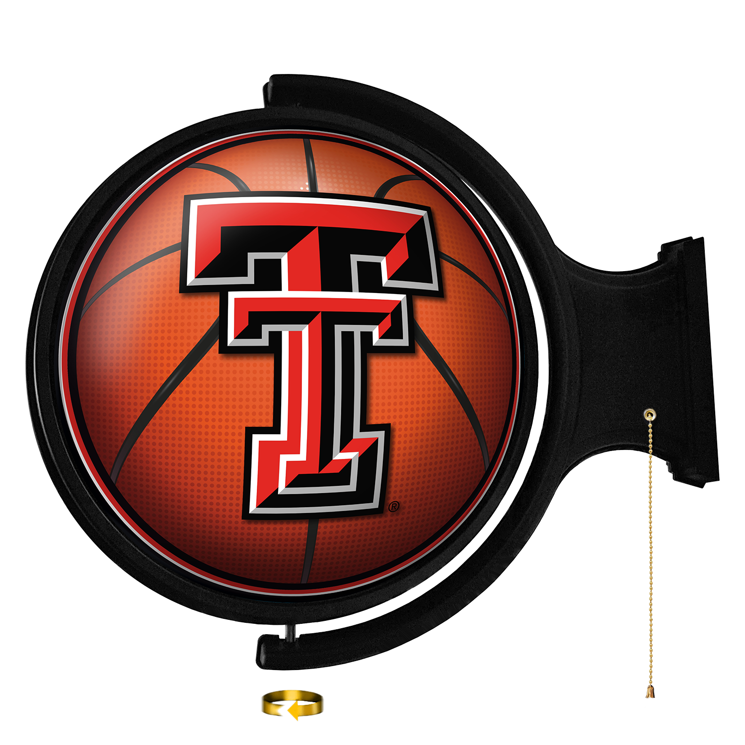 Texas Tech Red Raiders: Basketball - Original Round Rotating Lighted Wall Sign