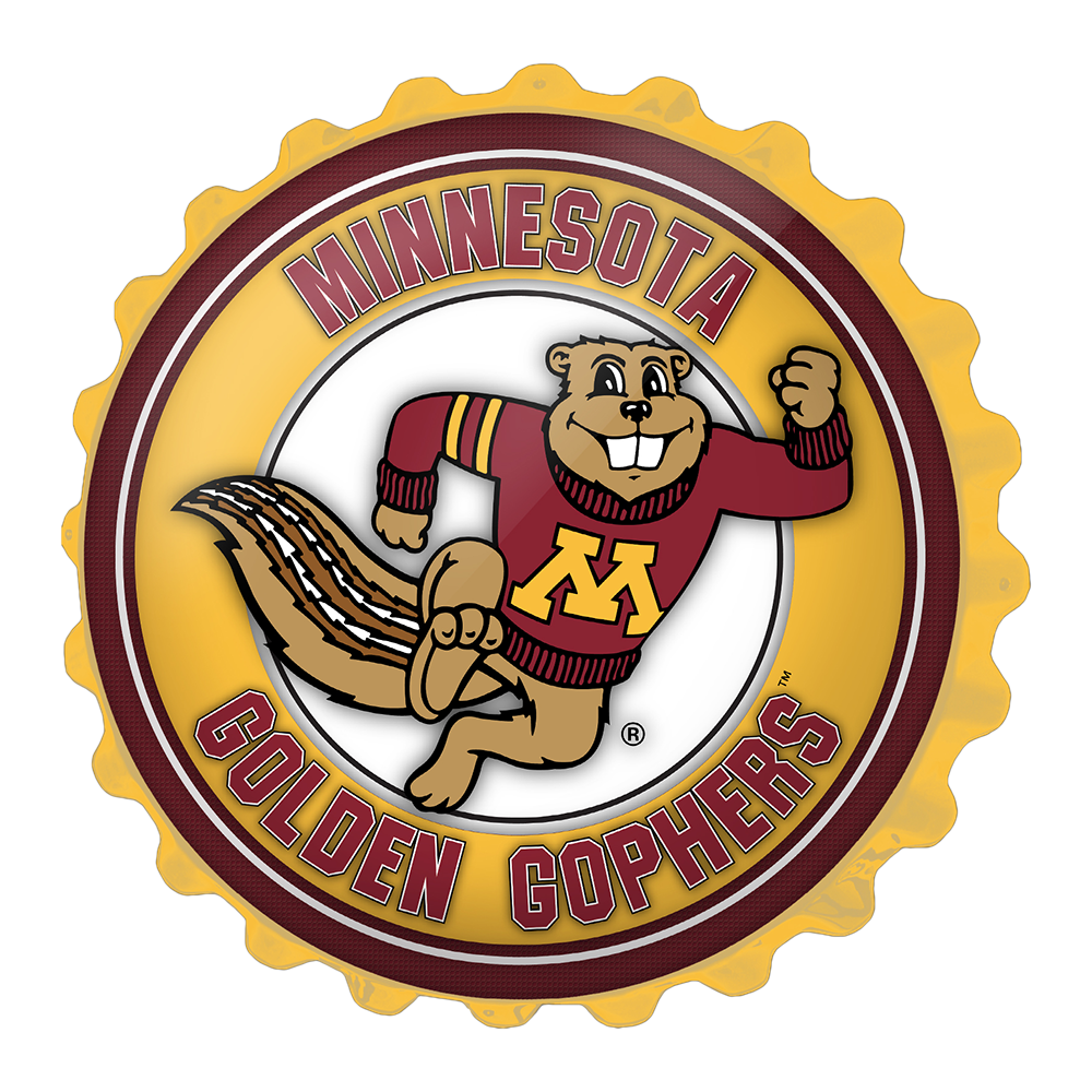 Minnesota Golden Gophers: Goldy - Bottle Cap Wall Sign