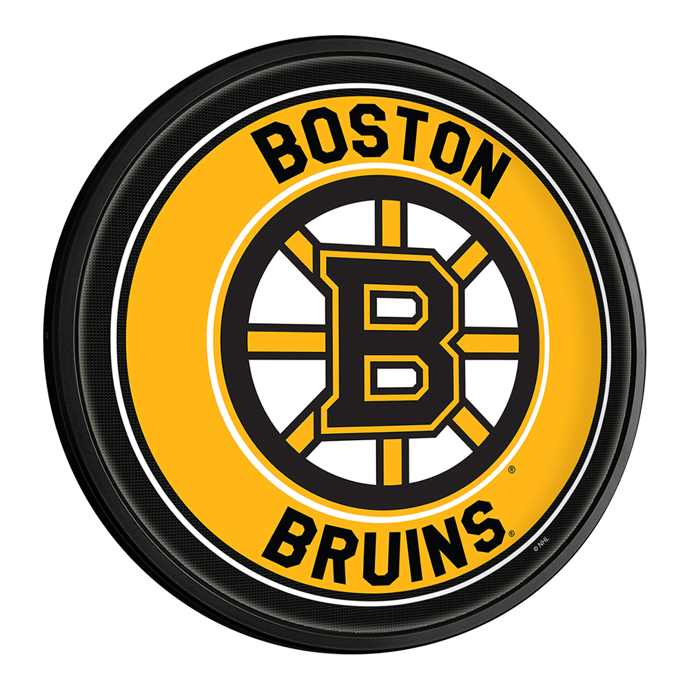 Boston Bruins: Round Slimline Lighted Wall Sign