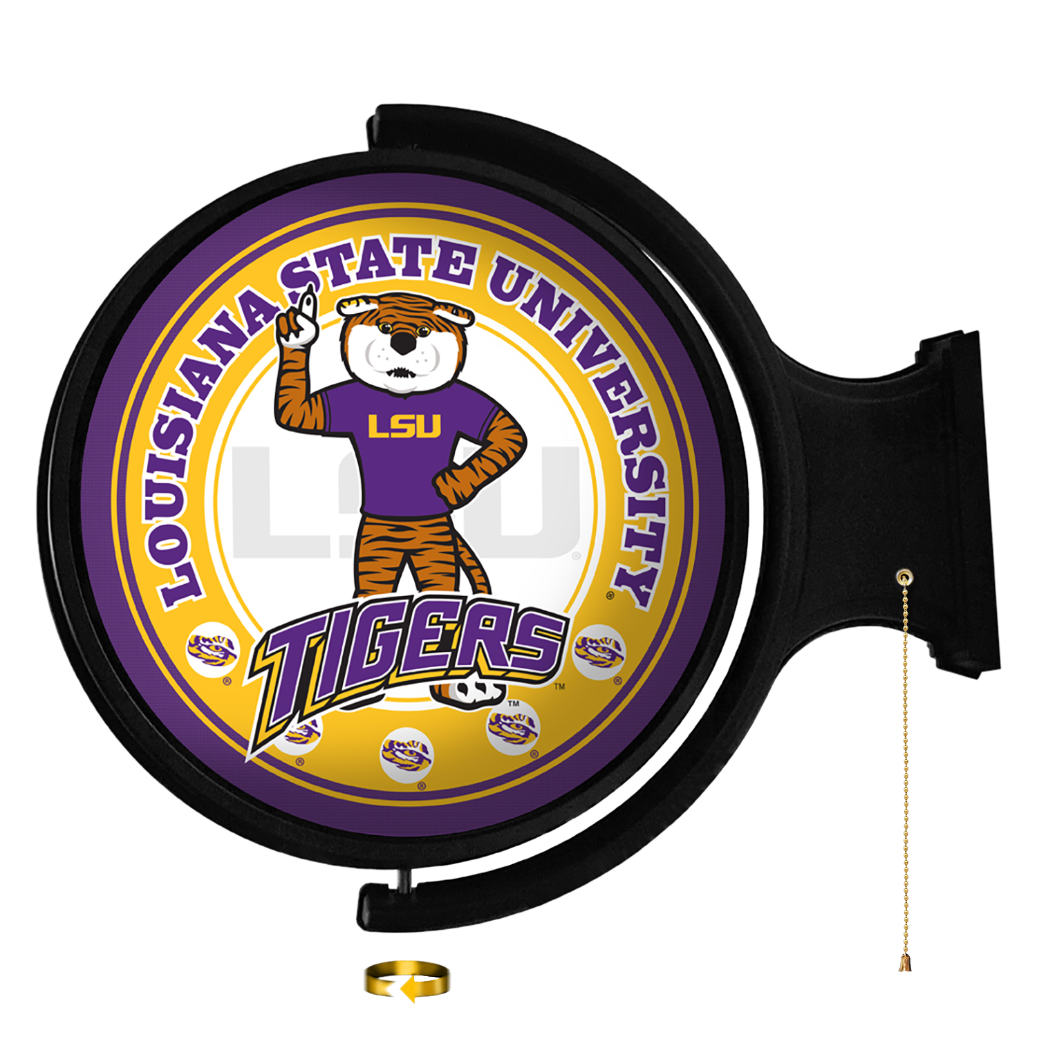 LSU Tigers: Mike the Tiger - Original Round Rotating Lighted Wall Sign