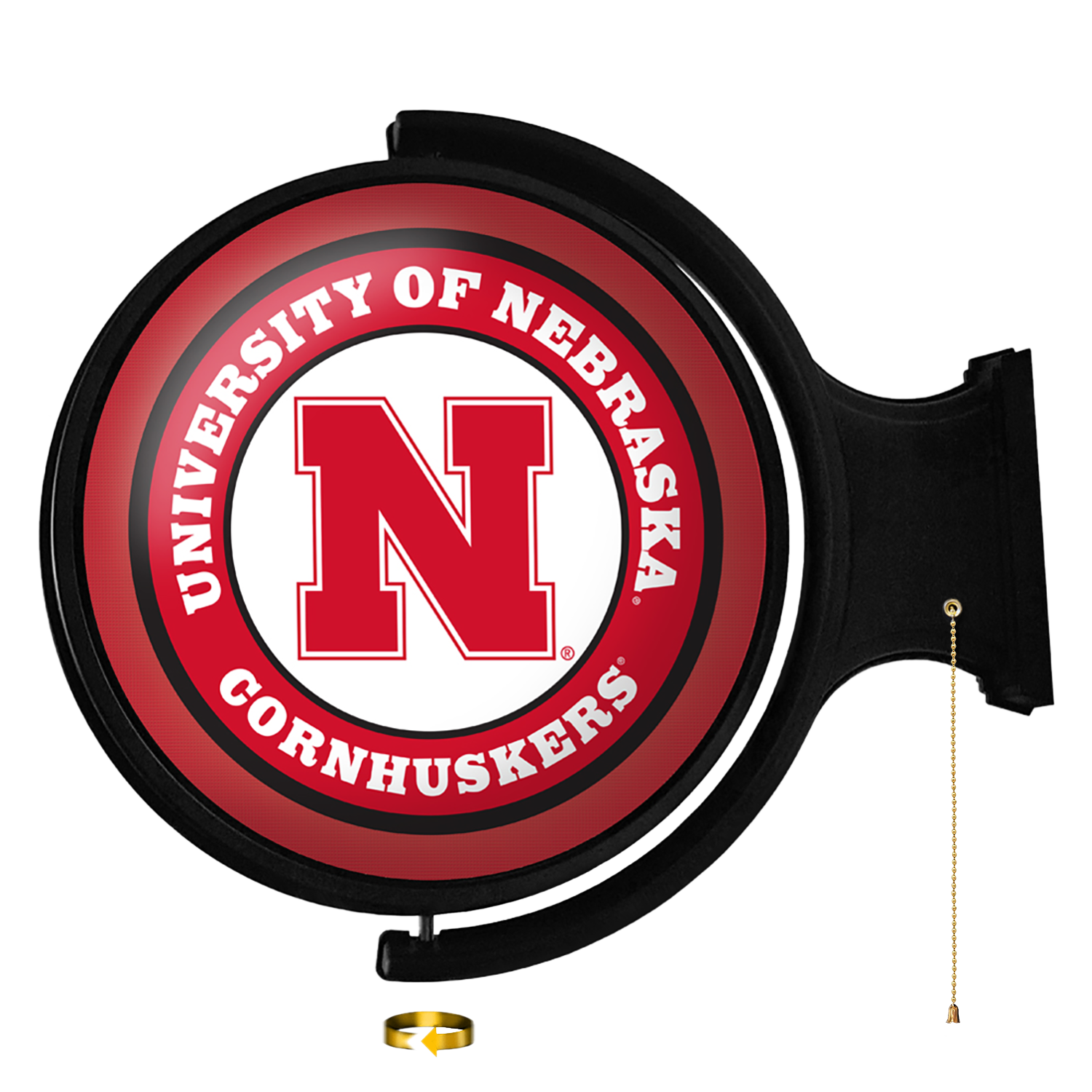 Nebraska Cornhuskers: Original Round Rotating Lighted Wall Sign
