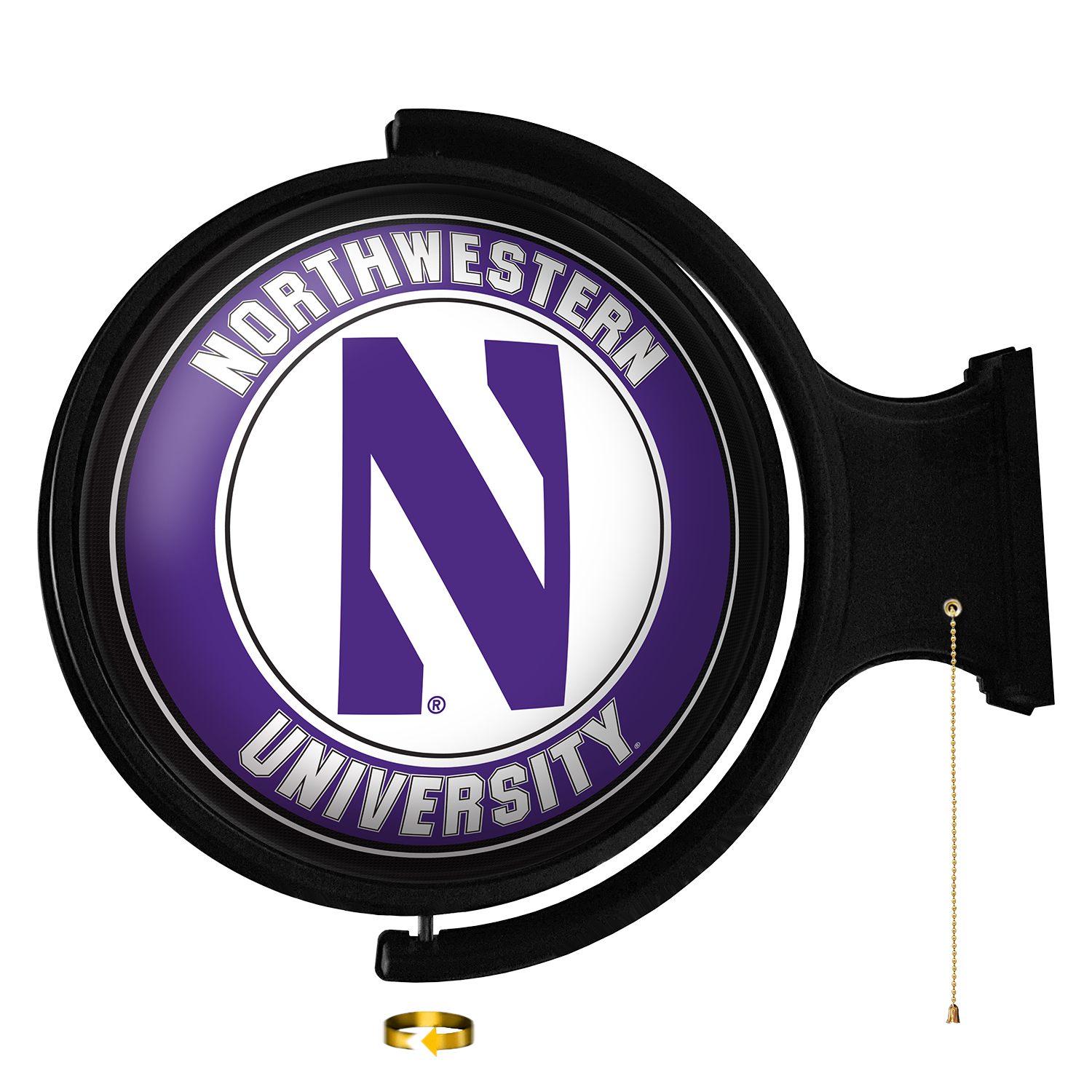 Northwestern Wildcats: Original Round Rotating Lighted Wall Sign
