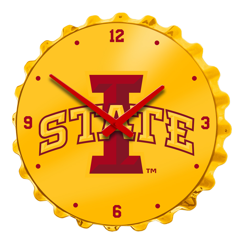 Iowa State Cyclones: Bottle Cap Wall Clock