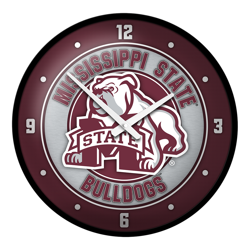 Mississippi State Bulldogs Mascot - Modern Disc Wall Clock