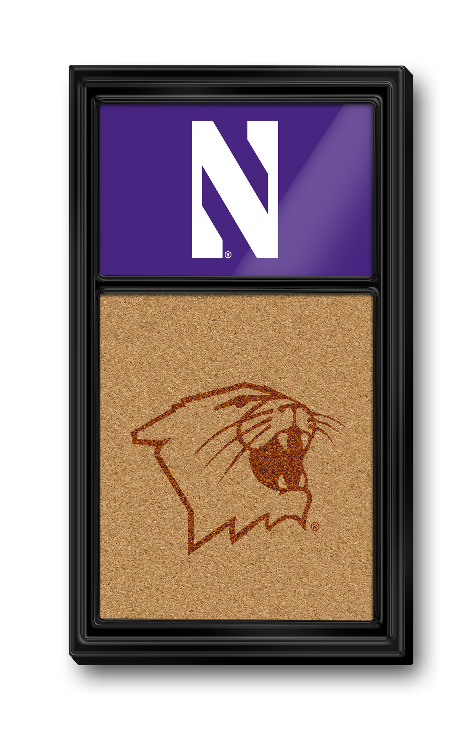 Northwestern Wildcats: Dual Logo - Cork Note Board