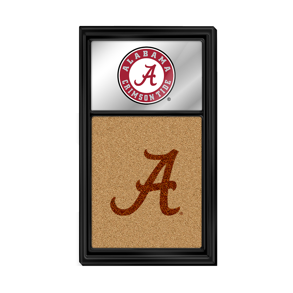 Alabama Crimson Tide: Dual Logo Mirrored Dry Erase Note Board