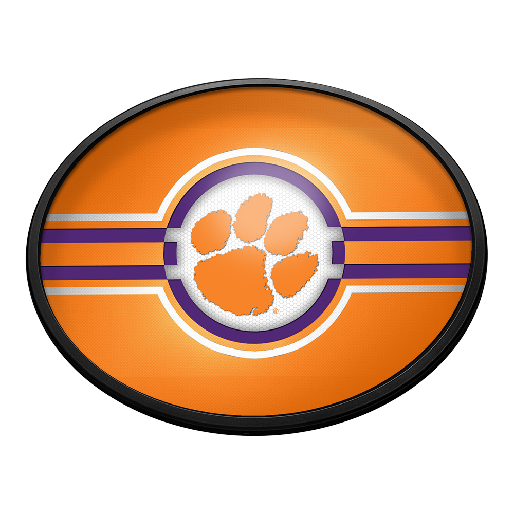 Clemson Tigers: Oval Slimline Lighted Wall Sign