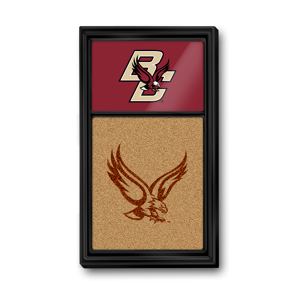 Boston College Eagles: BC - Dual Logo - Cork Note Board