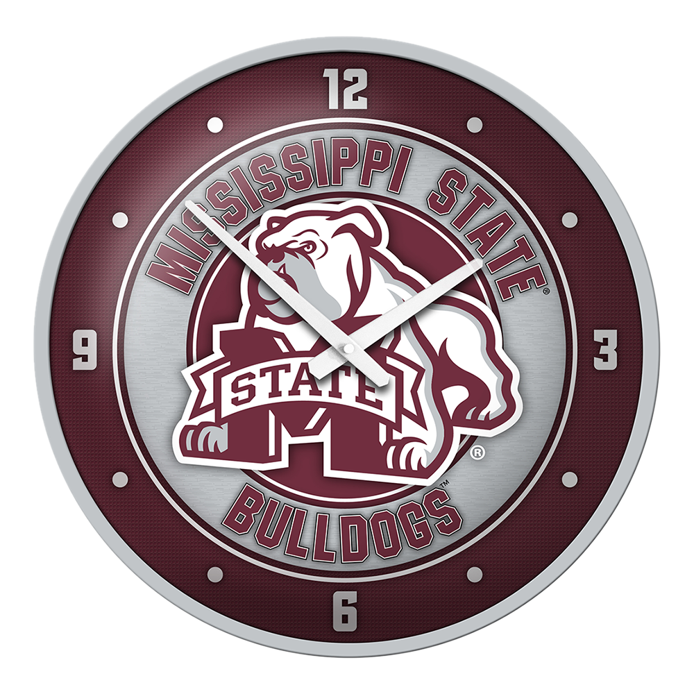 Mississippi State Bulldogs Mascot - Modern Disc Wall Clock