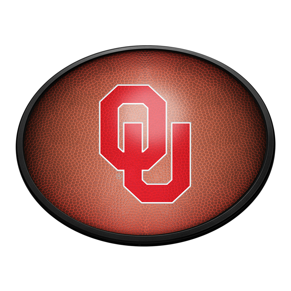 Oklahoma Sooners: Pigskin - Oval Slimline Lighted Wall Sign