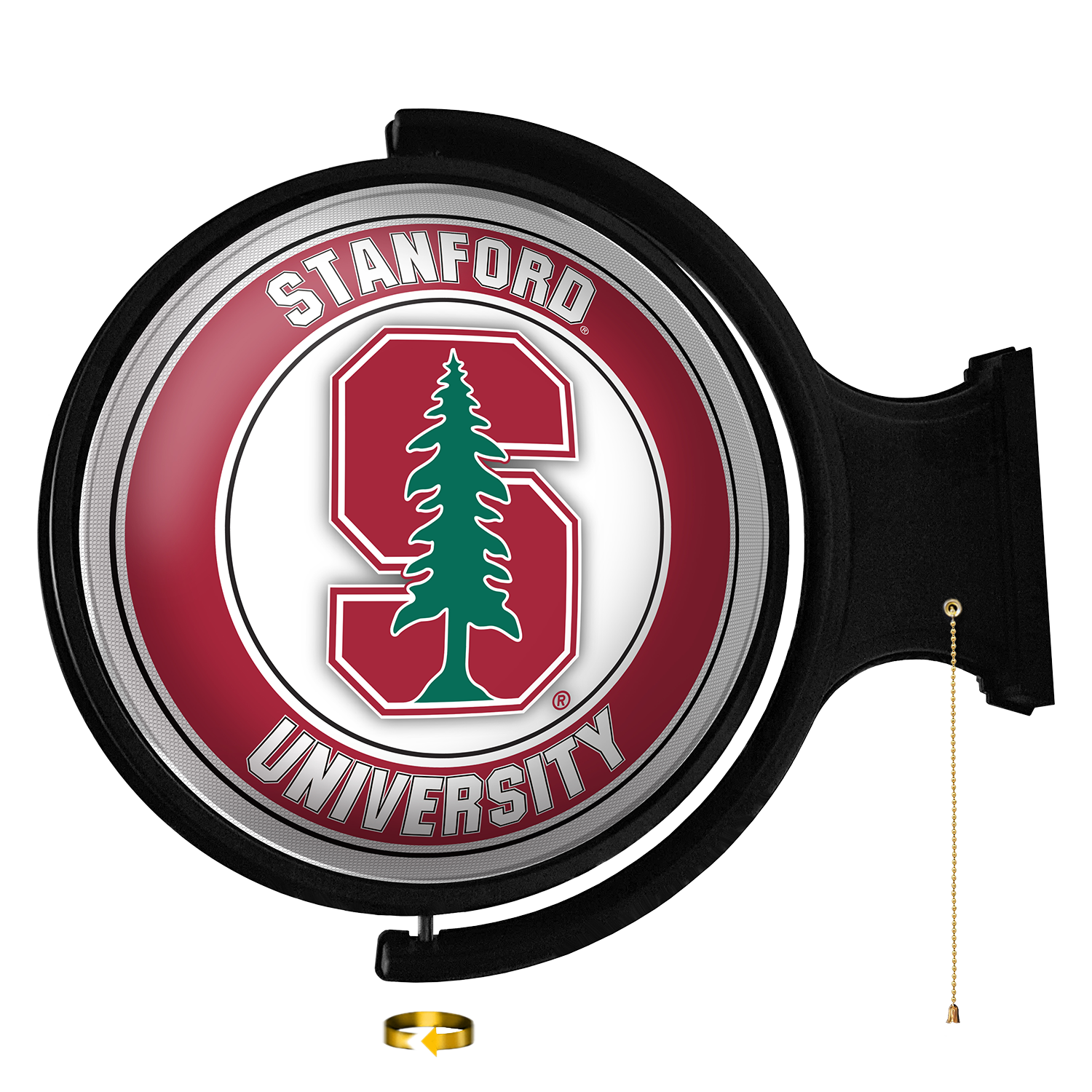 Stanford Cardinal: Original Round Rotating Lighted Wall Sign  