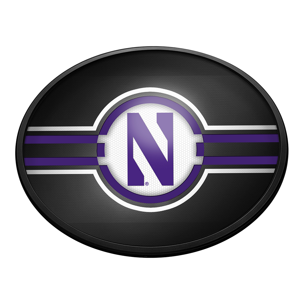 Northwestern Wildcats: Oval Slimline Lighted Wall Sign
