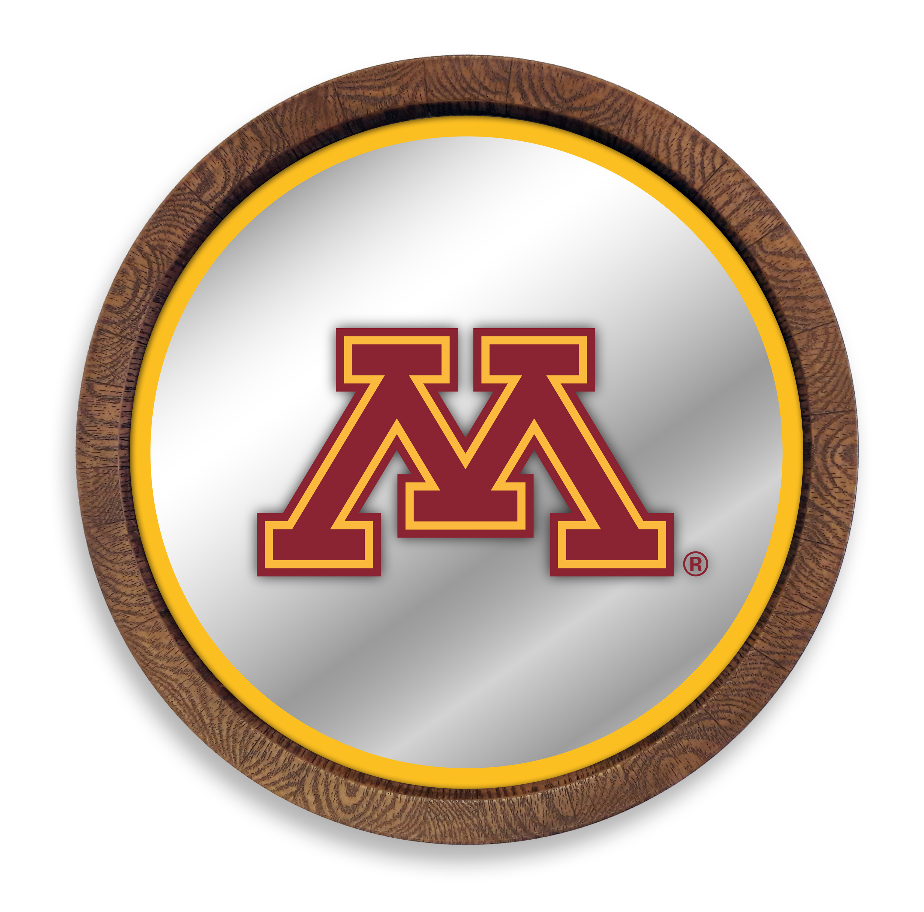 Minnesota Golden Gophers: "Faux" Barrel Top Mirrored Wall Sign  
