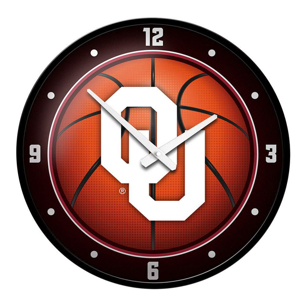 Oklahoma Sooners: Basketball - Modern Disc Wall Clock