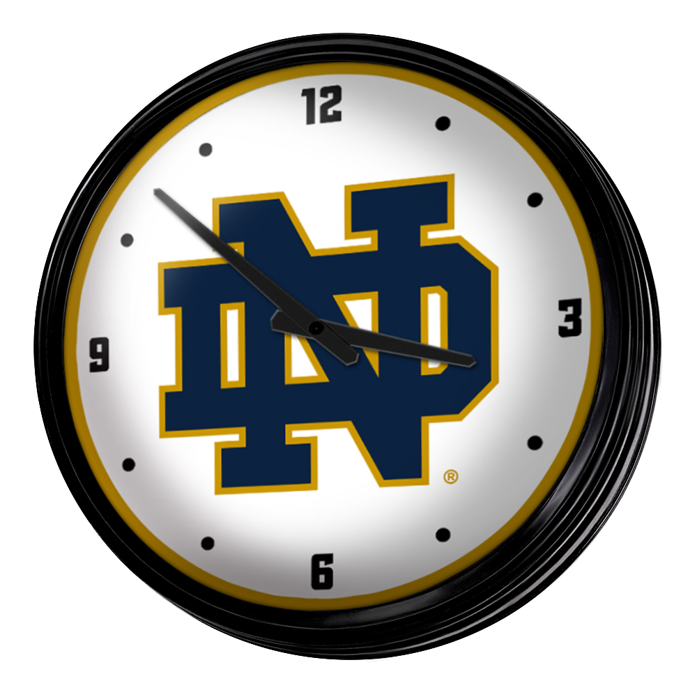 Notre Dame Fighting Irish: Retro Lighted Wall Clock