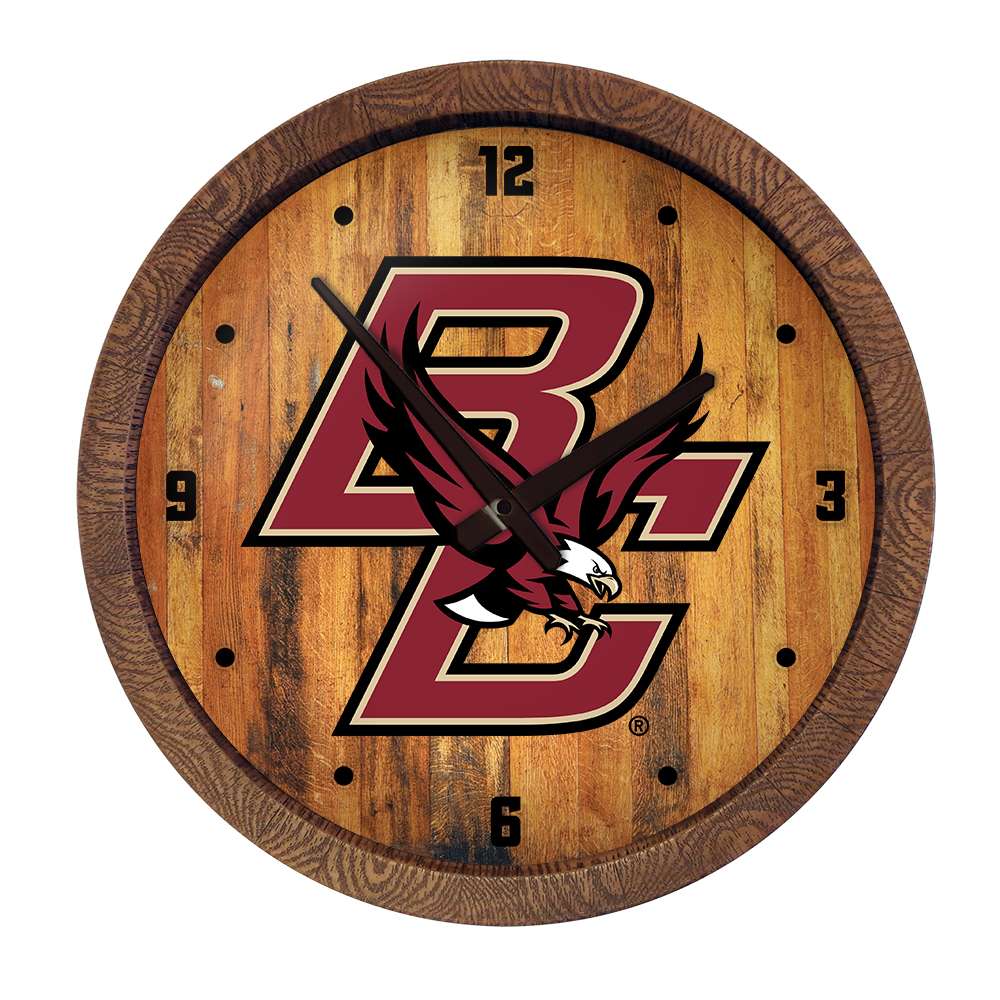 Boston College Eagles: "Faux" Barrel Top Wall Clock  