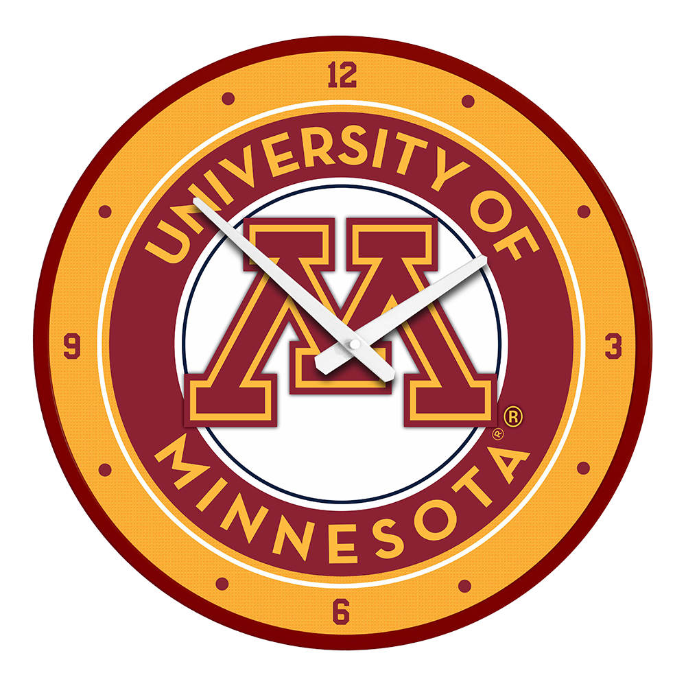 Minnesota Golden Gophers: Modern Disc Wall Clock