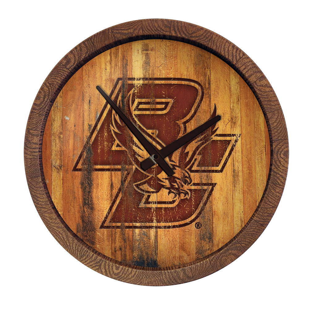 Boston College Eagles: Branded "Faux" Barrel Top Wall Clock  