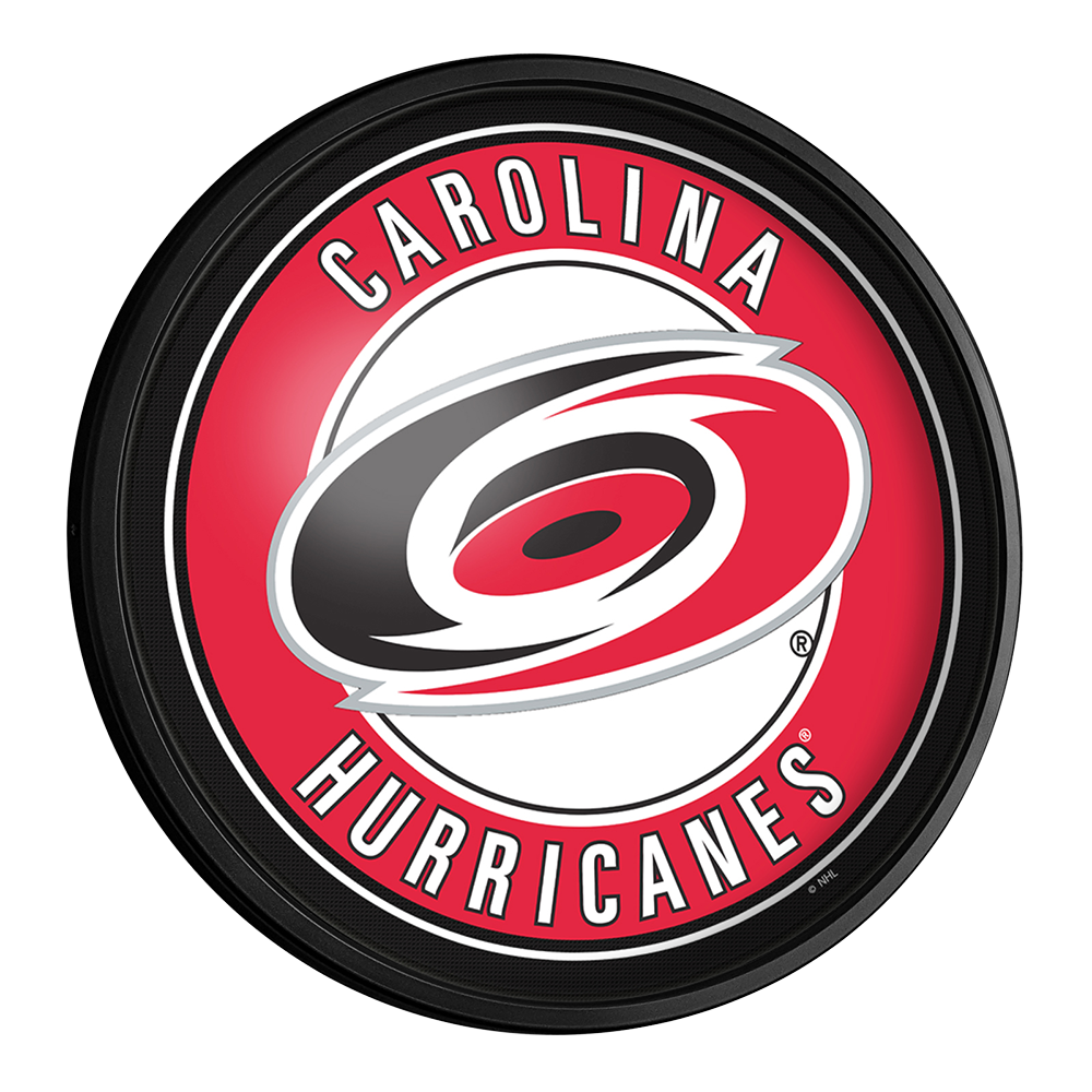 Carolina Hurricanes: Round Slimline Lighted Wall Sign