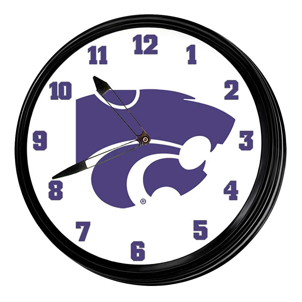 Kansas State Wildcats Retro Lighted Wall Clock