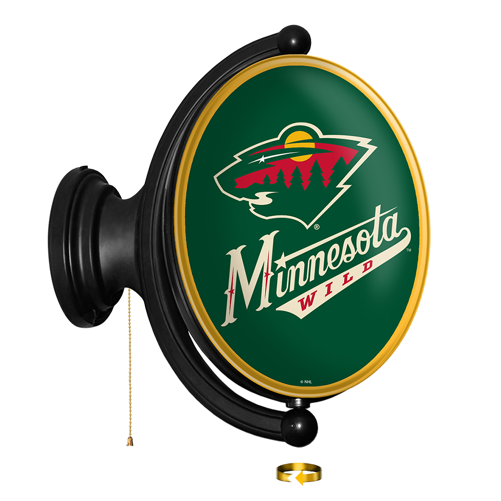 Minnesota Wild: Original Oval Rotating Lighted Wall Sign