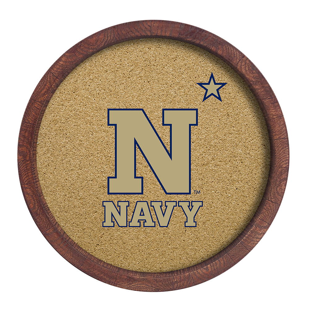 Navy Midshipmen: "Faux" Barrel Top Cork Note Board  
