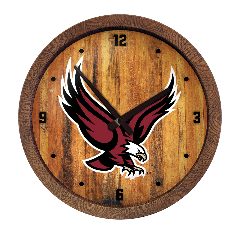 Boston College Eagles: Eagle - "Faux" Barrel Top Wall Clock  