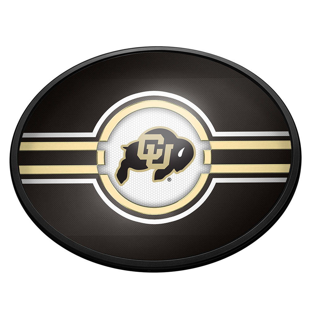 Colorado Buffaloes Black - Oval Slimline Lighted Wall Sign