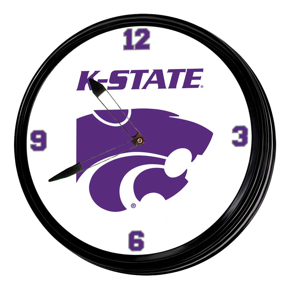 Kansas State Wildcats K-State - Retro Lighted Wall Clock