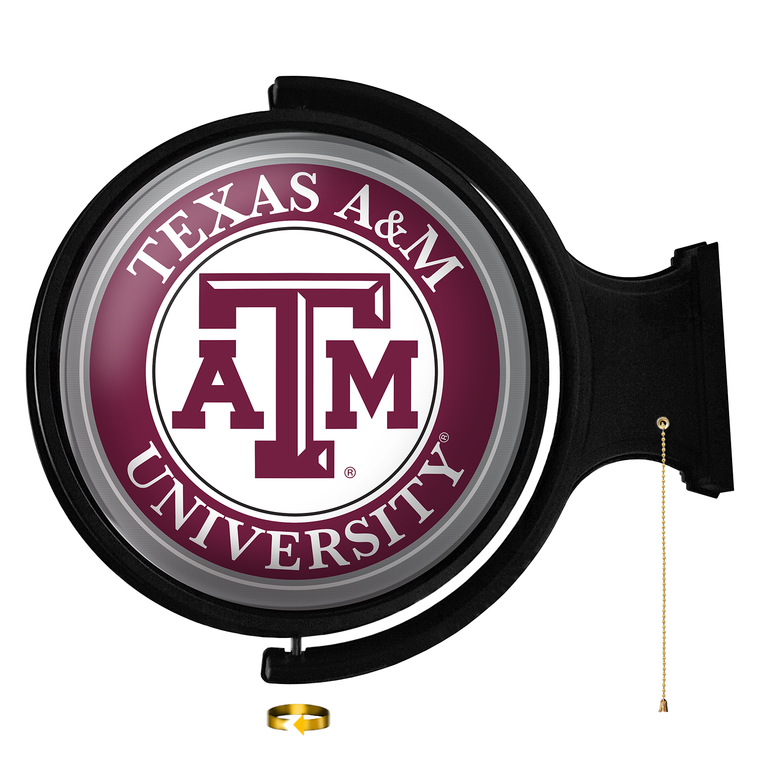 Texas A&M Aggies: Original Round Rotating Lighted Wall Sign