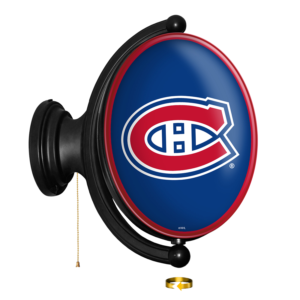 Montreal Canadiens: Original Oval Rotating Lighted Wall Sign