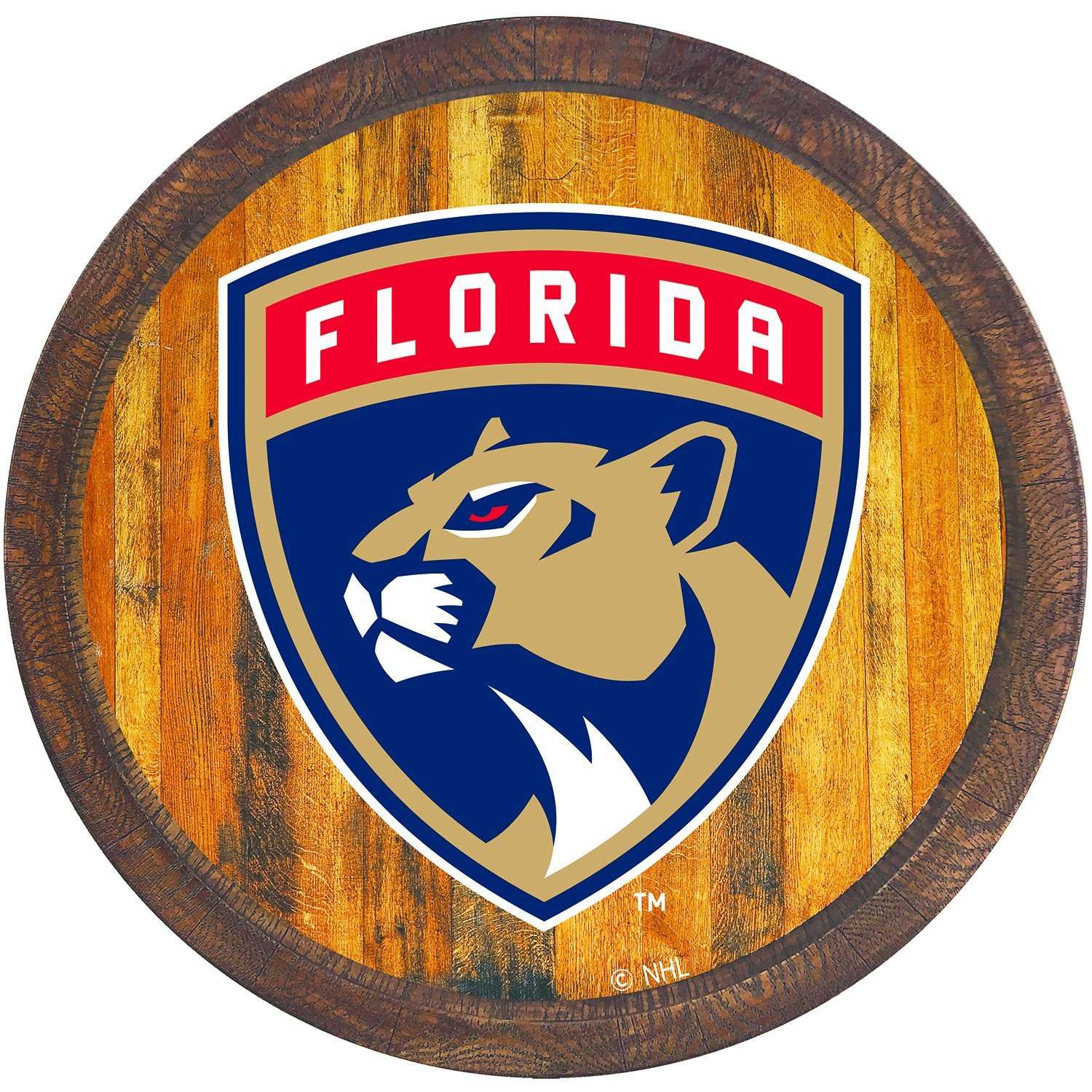 Florida Panthers "Faux" Barrel Top Sign  