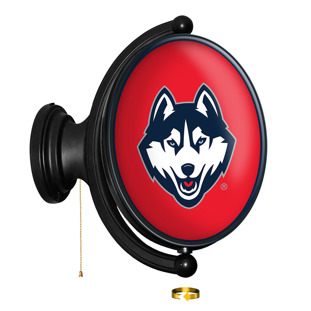 UConn Huskies Original Oval Rotating Lighted Wall Sign