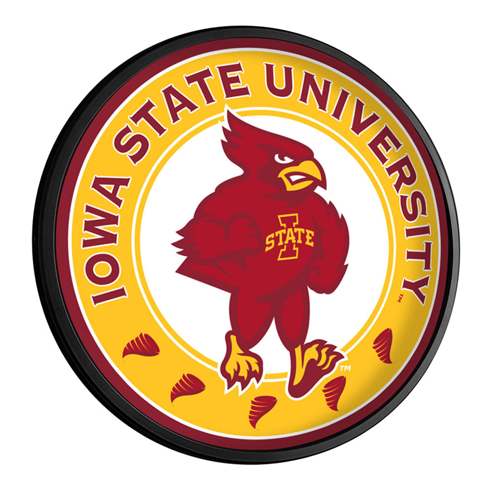 Iowa State Cyclones: Swoop - Round Slimline Lighted Wall Sign
