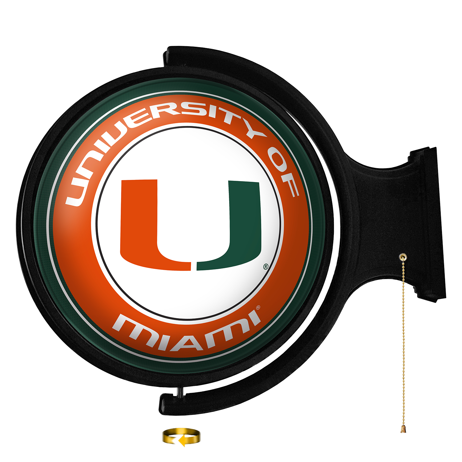 Miami Hurricanes: Original Round Lighted Rotating Wall Sign